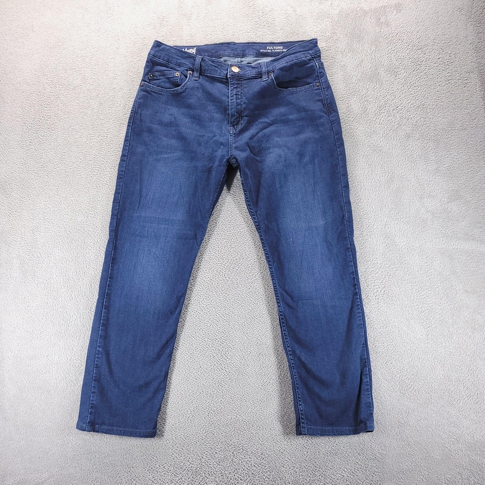 Men's Dark Blue Classic Straight Jeans